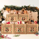 Gepersonaliseerde Schattige Gebreide Sweater Dieren Jute Draagtas met Naam en Voorletter Verjaardag Kerstcadeau voor Familie Vrienden