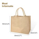 Gepersonaliseerde schattige Jute boodschappentas met geboortebloem en naam Moederdag Verjaardagscadeau voor vrouwen en meisjes