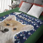 Personlig snöflinga färgade julbelysning Hund katt foto kasta filt med namn heminredning födelsedag julklapp för husdjursägare