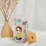 Personalized My Mental Breakdown Cartoon Characters 20oz Name Glass Cup with Bamboo Lid and Straw Birthday Gift for Family Friend