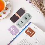 Personalised Stylish Cross Magnetic Leather Bookmark Clip with Name Multiple Colors Available Birthday Christmas Gift for Book Lover Reader