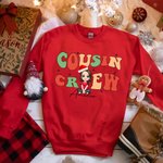 Gepersonaliseerde neef Crew Zacht Baby Bodysuit T-shirt Sweatshirt Hoodie met naam Kerst Party Favor Gift voor familie