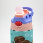 Gepersonaliseerde Marine duiken roestvrij staal naam Kid waterfles met siliconen rietje strand accessoire geschenk voor kind