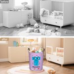 Personalized Colorful Cartoon Alphabet Waterproof Laundry Storage Basket with Name and Handle Housewarming Birthday Gift fot Kids