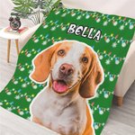 Personlig snöflinga färgade julbelysning Hund katt foto kasta filt med namn heminredning födelsedag julklapp för husdjursägare