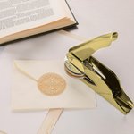 Personalized Religious Cross Book Embosser Stamp with Text Hand Held Set Baptism Confirmation Gift for Christians Book Lovers