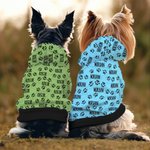 Personalizada Cute Paw Print Soft Warm Puppy Dog Cat Hoodie Clothes with Name Birthday Party Gift for Pet Lover Owner