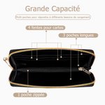 Portefeuille Multi-Pli en Cuir Personnalisé avec Nom et 1-3 Motifs de Chien Chat Cadeau Noël Anniversaire pour Amoureux d'Animal de Compagnie