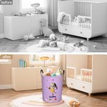 Personalized Multicolor Cartoon Photo Waterproof Laundry Storage Basket with Name and Handle Birthday Gift for Kids