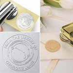 Personalized Zodiac Embosser Stamp Hand Held Embosser Set with Text and Name Birthday Gift for Book Lovers