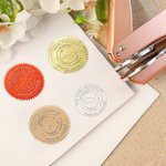 Personalized Zodiac Embosser Stamp Hand Held Embosser Set with Text and Name Birthday Gift for Book Lovers
