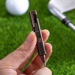 Personalisierte tragbare Metro Messing Mini Vintage Bolt Action EDC Stift mit eingravierten Initialen Schreibgerät Camping Geschenk für Outdoor-Liebhaber Golfer