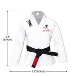 Personalized BJJ Brazilian Jiu Jitsu Gi Shape Ribbon Acrylic Ornament with Text Christmas Tree Decor Team Birthday Gift for Martial Artists