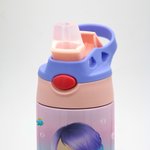 Personalised Marine Mermaid Stainless Steel Name Kid Water Bottle with Silicone Straw Birthday Gift for Girl