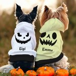 Costume Personalizzato per Cucciolo con Faccia di Zucca Morbido e Caldo con Cappuccio e Nome Regalo Compleanno Halloween per L'Amante Degli Animali