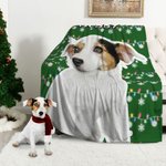 Personlig snöflinga färgade julbelysning Hund katt foto kasta filt med namn heminredning födelsedag julklapp för husdjursägare