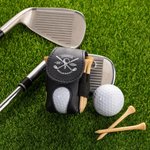 Poche de Golf en Cuir PU Multicolore Personnalisée avec Design Initiales Nom Porte-Tees Portable Accessoire de Sport Cadeau pour Amateur de Golf