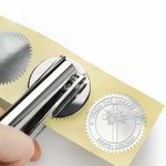 Personalized Religious Cross Book Embosser Stamp with Text Hand Held Set Baptism Confirmation Gift for Christians Book Lovers