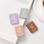 Personalised Bookish Birth Flower Magnetic Leather Bookmark Clip with Name School Office Stationery Supplies Birthday Gift for Women Bookworms