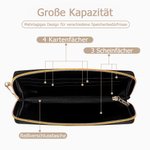 Personalisierte Hund Katze Porträt PU-Leder Mehrfächrige Geldbörse mit Namen Metall-Reißverschluss Erinnerung Geburtstag Geschenk für Tierliebhaber