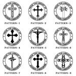 Personalized Religious Cross Book Embosser Stamp with Text Hand Held Set Baptism Confirmation Gift for Christians Book Lovers