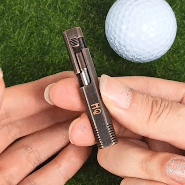 Personalisierte tragbare Metro Messing Mini Vintage Bolt Action EDC Stift mit eingravierten Initialen Schreibgerät Camping Geschenk für Outdoor-Liebhaber Golfer