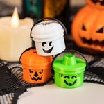Personalized Witch Ghost Pumpkin Set of 3 Drinking Cups Straw Covers Toppers with Initial Halloween Decor Party Gift for Friends Family