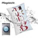 Personalisierter 1-5 Schneemann-Familie Kissenbezug mit Namen Geburtstags- oder Weihnachtsgeschenk Haus Deko für Familie Freunde