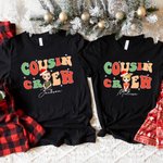 Gepersonaliseerde neef Crew Zacht Baby Bodysuit T-shirt Sweatshirt Hoodie met naam Kerst Party Favor Gift voor familie