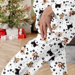 Henkilökohtainen tassupainatus 1-4 Koira Kissa Kuvat pitkähihainen pitkähihainen pyjama housusetti Syntymäpäivä hauska lahja lemmikkieläinten ystäville
