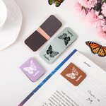 Marque-page magnétique en cuir avec nom Papillon de naissance personnalisé Cadeau d'anniversaire pour les femmes rats de bibliothèque