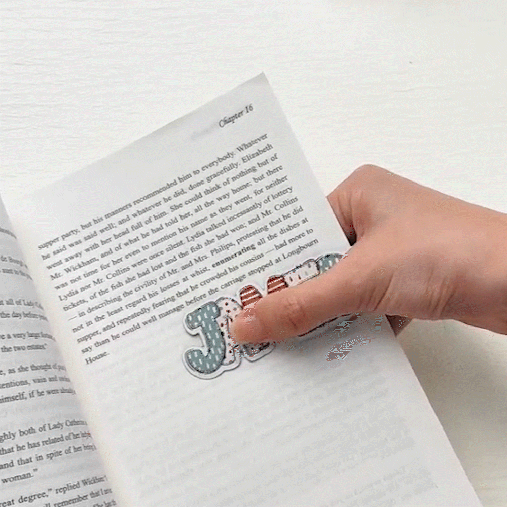 Set di 2 segnalibri magnetici personalizzati con bolle d'aria e lettere floreali regalo di ritorno a scuola per insegnanti e amanti dei libri