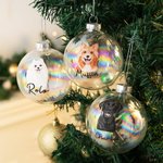 Henkilökohtainen käsin piirretty kissa koira lemmikki muotokuva joulu lasi lamppu koriste nimellä joulukuusi sisustus festivaali puolue lahja lemmikki