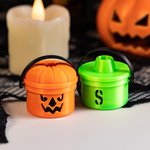 Personalized Witch Ghost Pumpkin Set of 3 Drinking Cups Straw Covers Toppers with Initial Halloween Decor Party Gift for Friends Family
