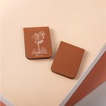 Personalised Bookish Birth Flower Magnetic Leather Bookmark Clip with Name School Office Stationery Supplies Birthday Gift for Women Bookworms