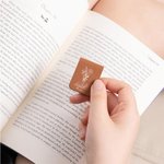 Personalised Bookish Birth Flower Magnetic Leather Bookmark Clip with Name School Office Stationery Supplies Birthday Gift for Women Bookworms