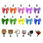 Personalised Multicolor Mascot Coquette Bow T-shirt Sweatshirt with Text Game Day Gift for Sports Lover Cheerleading