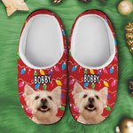 Personalisierte Licht String Hund Katze Foto Baumwolle Plüsch Hausschuhe mit Namen Geburtstag Geschenk für Tierliebhaber