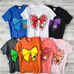 Personalised Multicolor Mascot Coquette Bow T-shirt Sweatshirt with Text Game Day Gift for Sports Lover Cheerleading