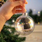 Henkilökohtainen käsin piirretty kissa koira lemmikki muotokuva joulu lasi lamppu koriste nimellä joulukuusi sisustus festivaali puolue lahja lemmikki