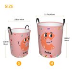 Personalized Colorful Cartoon Alphabet Waterproof Laundry Storage Basket with Name and Handle Housewarming Birthday Gift fot Kids