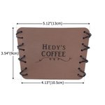 Personalised Rustic Handmade Sewn Rope Leather 10-20oz Coffee Cup Sleeve with Engraved Name Birthday Anniversary Gift for Coffee Lover Office Worker