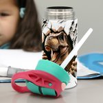 Personalised Cool Dinosaur 12oz Sport Water Bottle with Straw Birthday  Back to School Gift for Kids