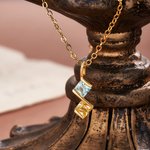 Personalized Multiple 1-8 Birthstones Family Necklace Birthday Anniversary Gift for Women