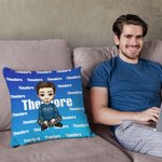 Gepersonaliseerde kleurrijke gradiënt cartoon karakter woord wolk kussenhoes met namen Home Decor Kerst verjaardagscadeau voor familie kinderen