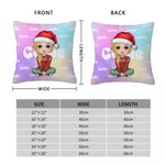 Gepersonaliseerde kleurrijke gradiënt cartoon karakter woord wolk kussenhoes met namen Home Decor Kerst verjaardagscadeau voor familie kinderen