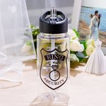 Personalized Kid Wedding Role Water Bottle with Name and Straw Wedding Party Junior Bridesmaid Gift for Children