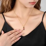 Personalized Multiple 1-8 Birthstones Family Necklace Birthday Anniversary Gift for Women