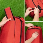 Personalized Football Sports Theme Mirror Name Duffle Bag Backpack with Shoe Compartment and Shoulder Strap Birthday Team Gift for Football Lovers