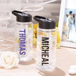 Personalized Kid Wedding Role Water Bottle with Name and Straw Wedding Party Junior Bridesmaid Gift for Children